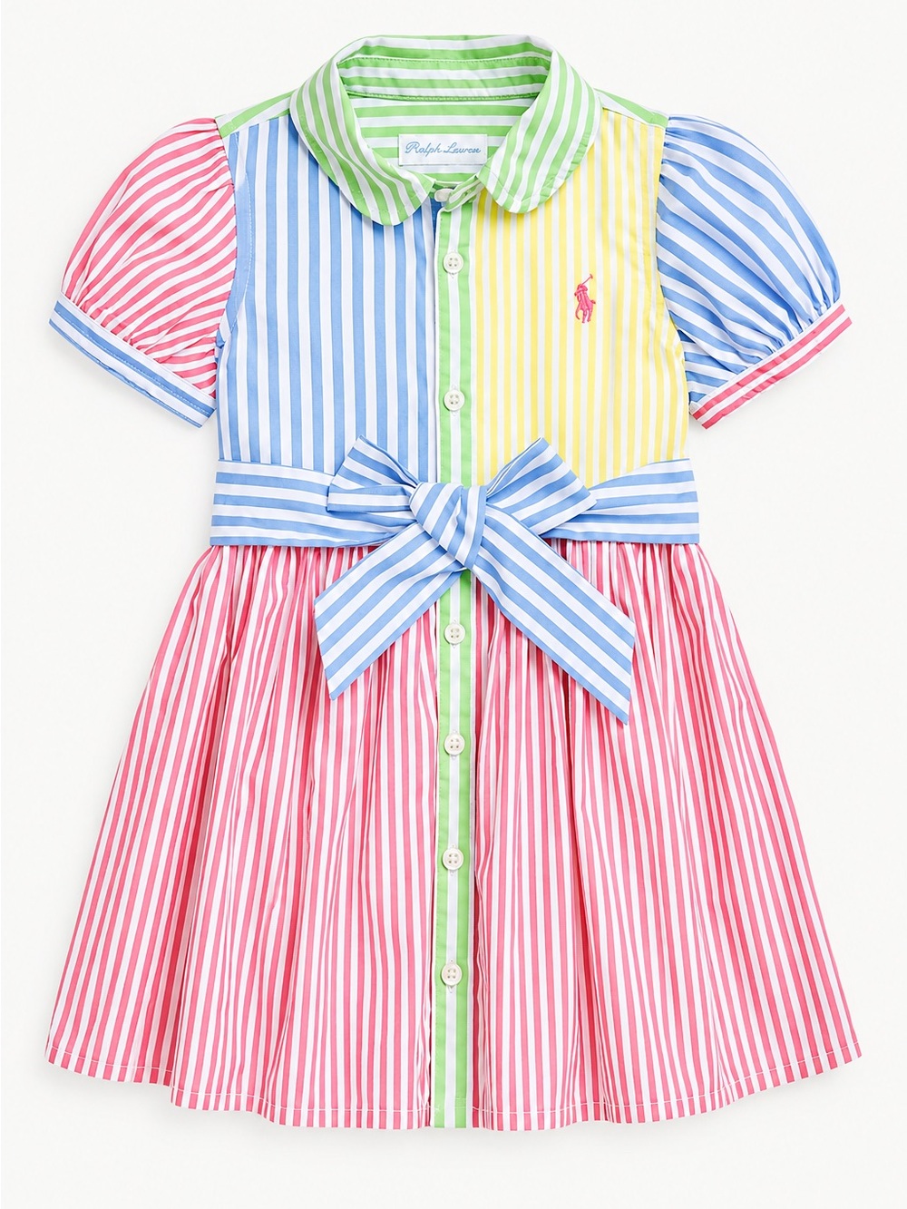 Polo Ralph Lauren
NWT Baby Girls Striped Color-Blocked
Dress. Size 8 months